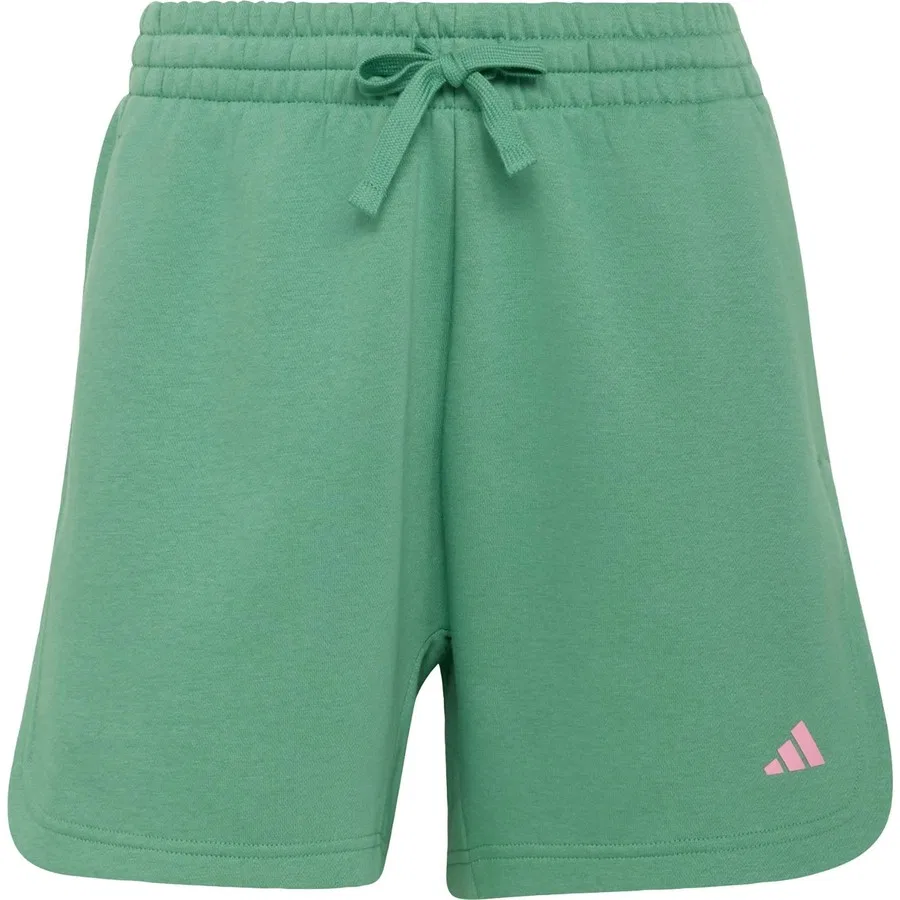 Шорты свободного кроя из флиса с высокой посадкой 3 Stripes Studio Fleece Loose Shorts adidas, Синий — фото 3