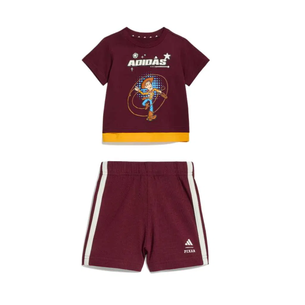 Детский спортивный костюм с круглым вырезом, Adidas, Chestnut Red/Ecru