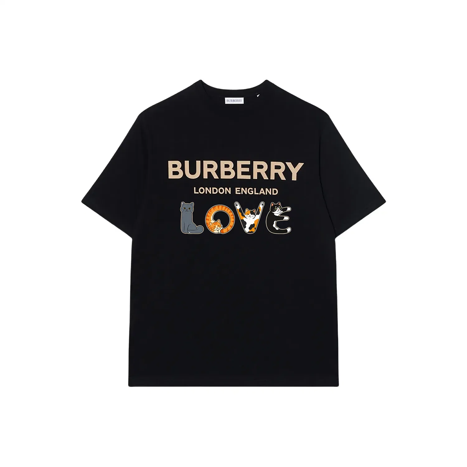 Футболка унисекс с круглым вырезом прямого кроя Overalls Bear Burberry, Overalls Bear — фото 3