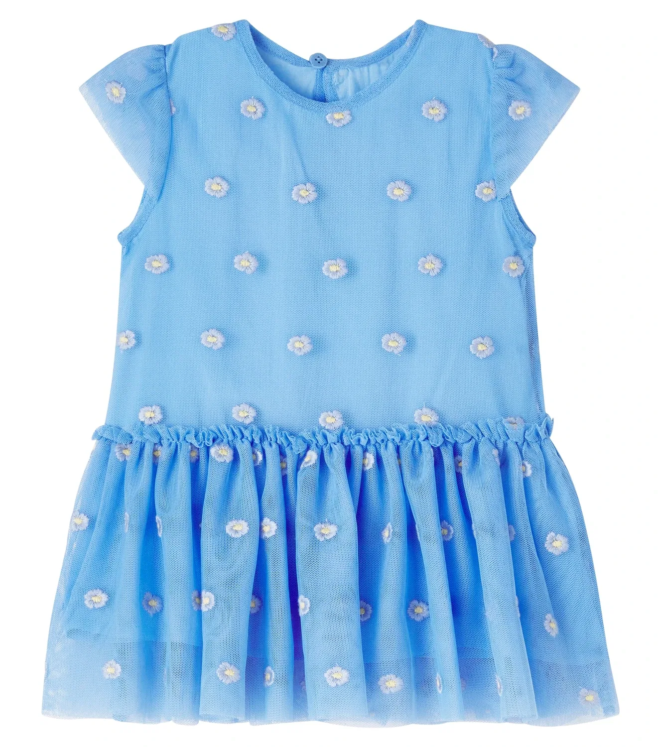 Нарядное платье с вышивкой Baby Flower, Stella Mccartney Kids, синий