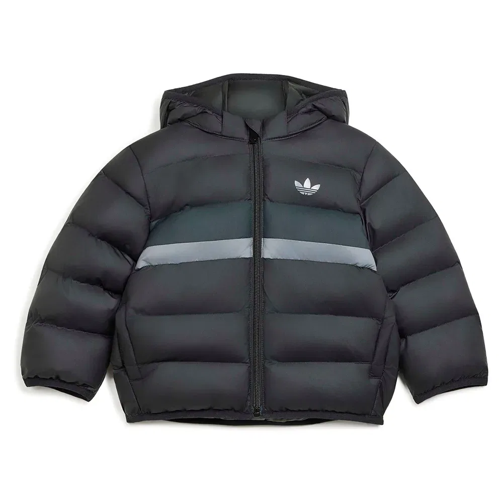 Детская куртка-пуховик с цветовой блокировкой Adidas Originals, Black