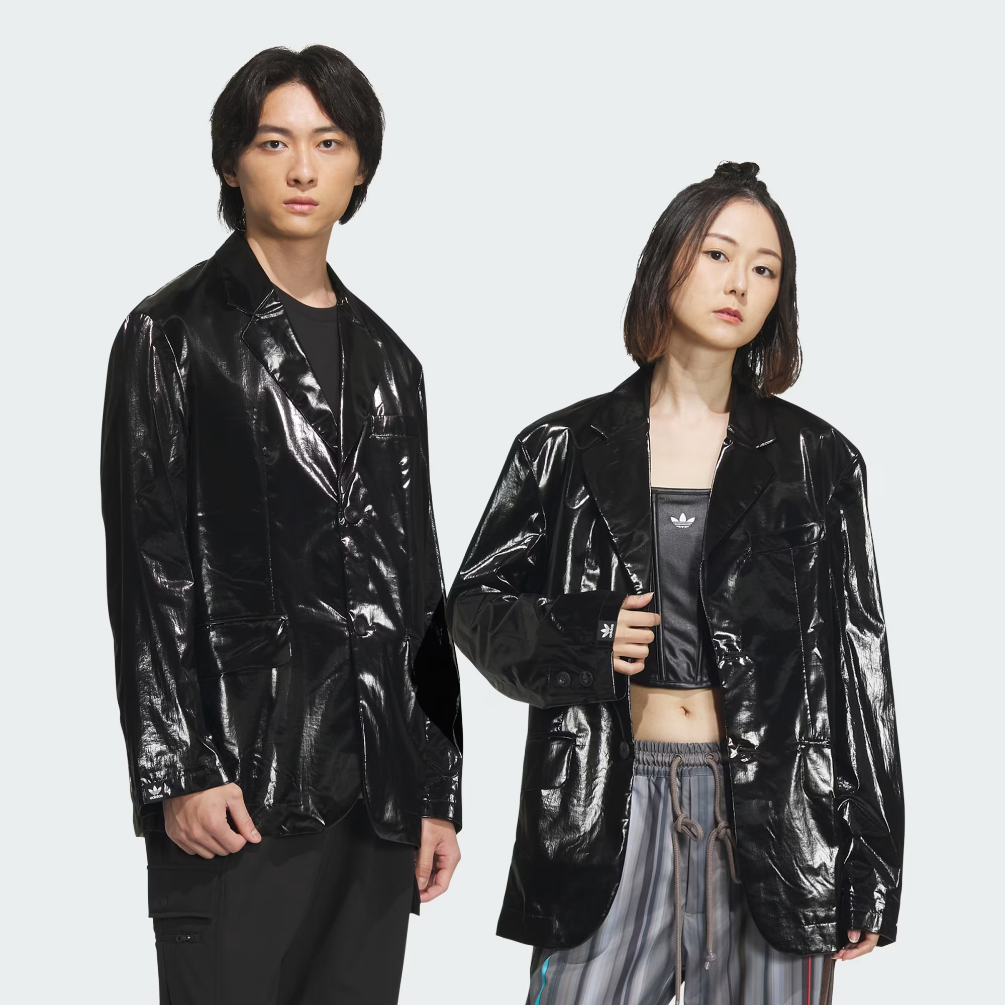 Куртка Adidas Originals Song for the Mute Shiny Blazer (Unisex), черный — фото 2