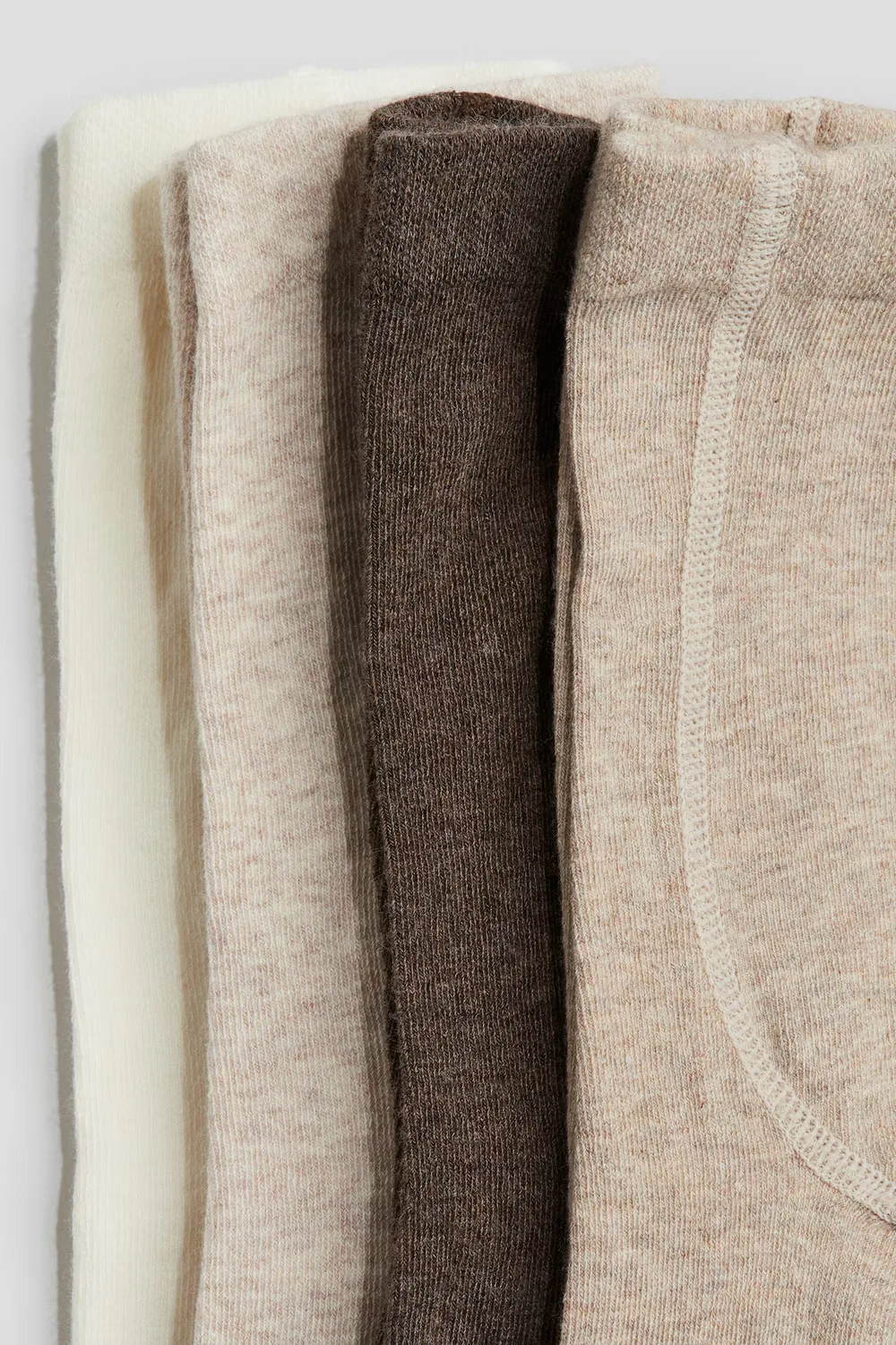 Набор из 4 тонких вязаных колготок H&M, Beige/Braun — фото 3