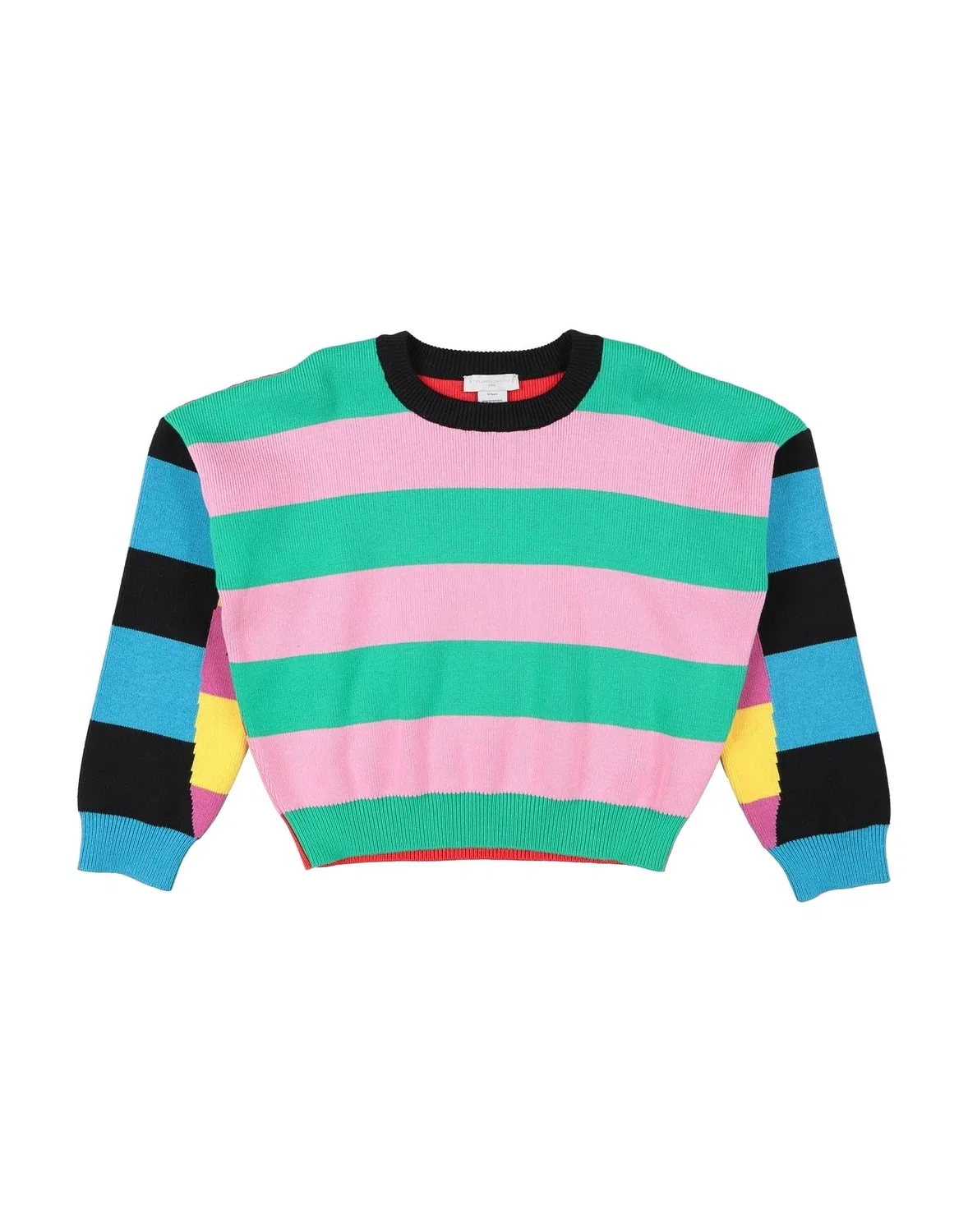 Детский джемпер для девочек с полосками Stella Mccartney Kids, Emerald Green