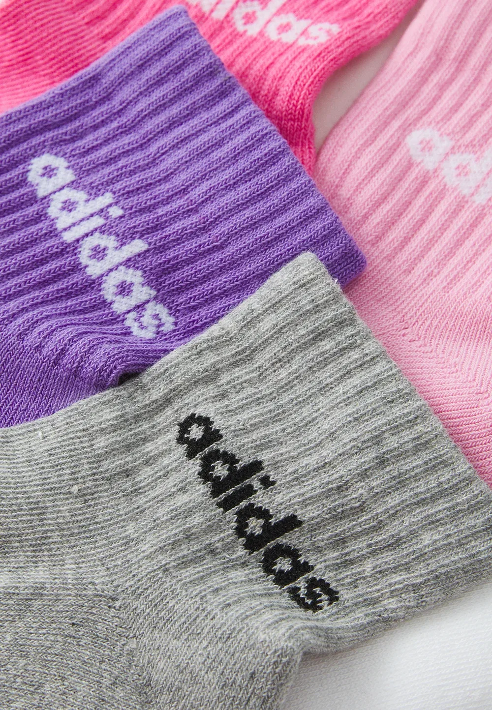 Унисекс, набор из 5 спортивных носков Adidas Performance, True Pink/Pink Fusion/Violet Fusion/Medium Grey Heather — фото 3