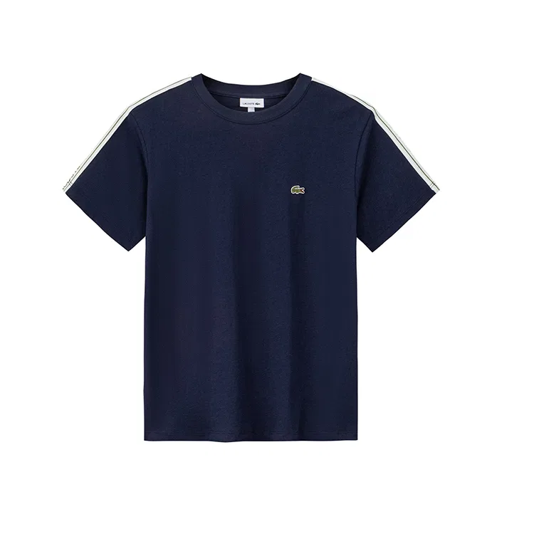Футболка с круглым вырезом, умеренная растяжимость, LACOSTE, Marine Blue