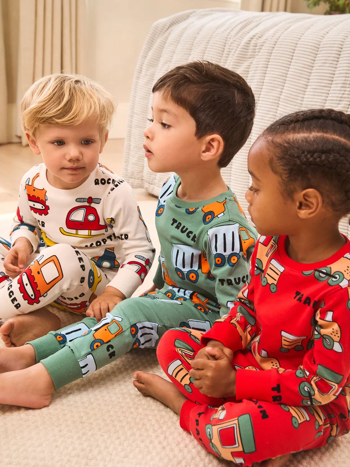 Пижама Next Multi Mini Snuggle Pyjamas 3 Pack, мультиколор — фото 3