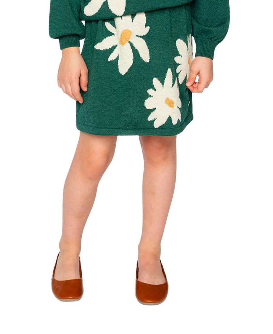Юбка вязаная с джаккардовым принтом Frosted Strawberry Deux par Deux, Jasper Printed Green — фото 2
