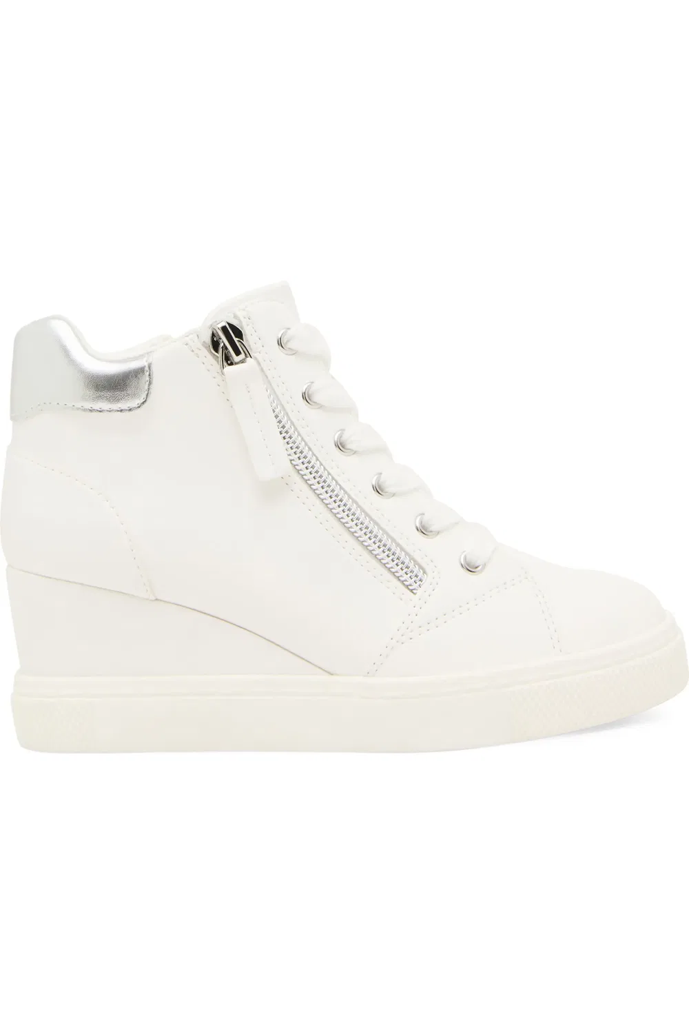 Детские кеды на скрытой платформе Jatomic Wedge Steve Madden, белый — фото 2