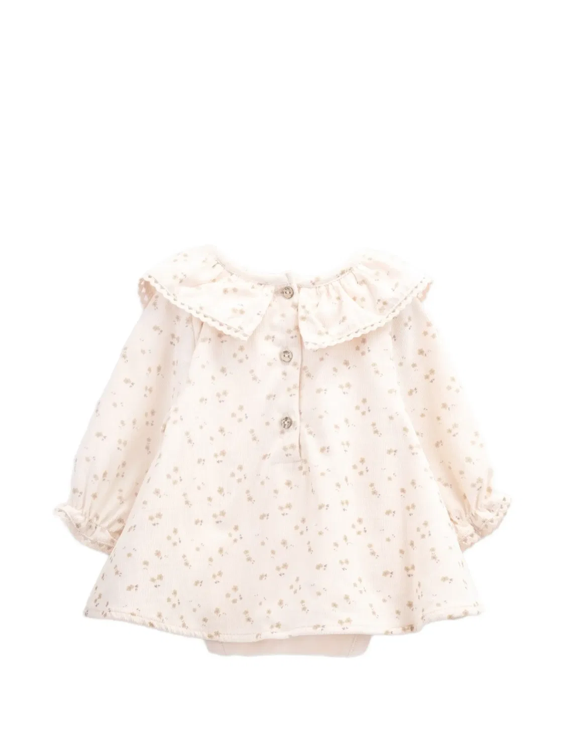 Платье с рюшами из вельвета для девочек Knot, нейтральные — фото 2