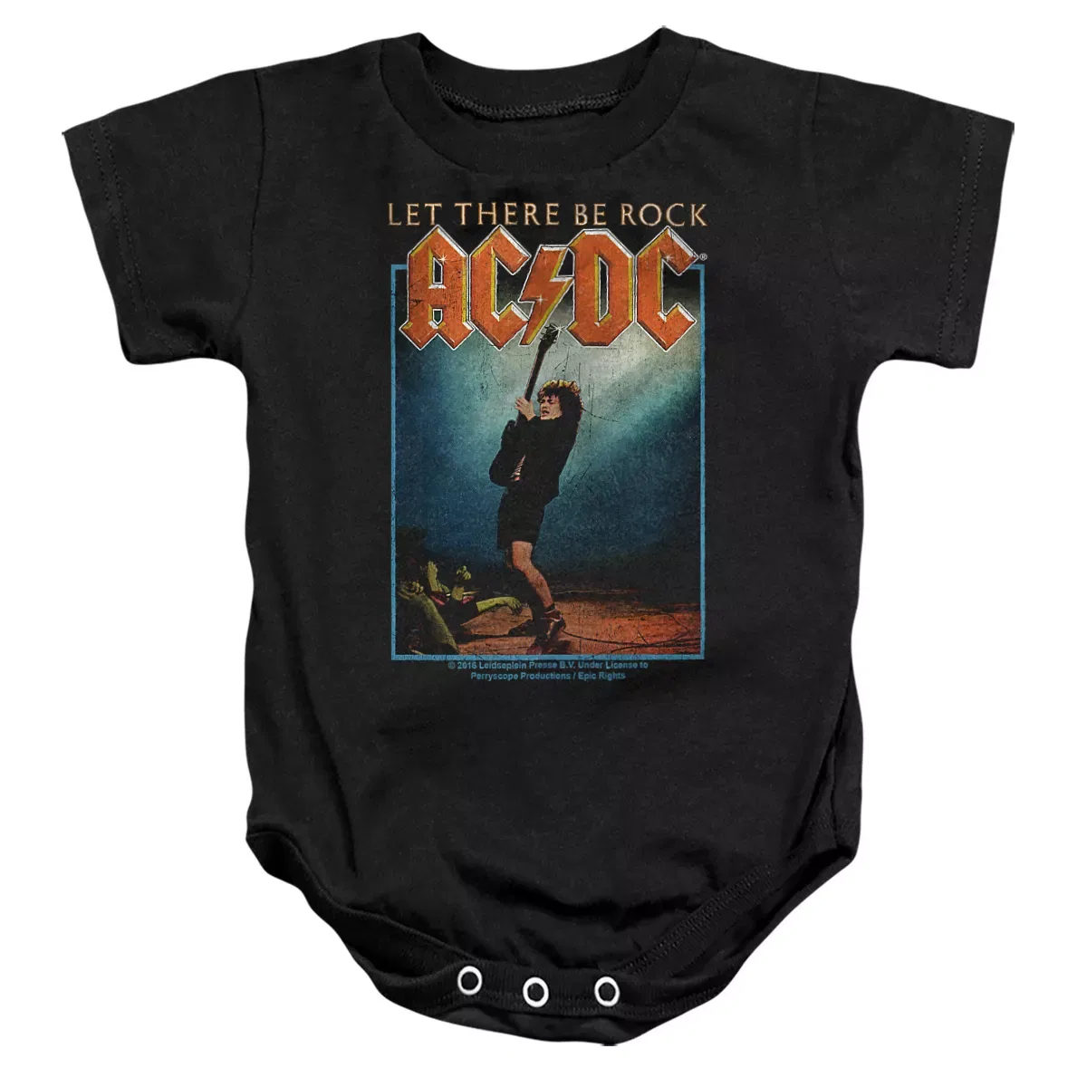 Детское боди с коротким рукавом AC/DC Let There Be Rock, Black