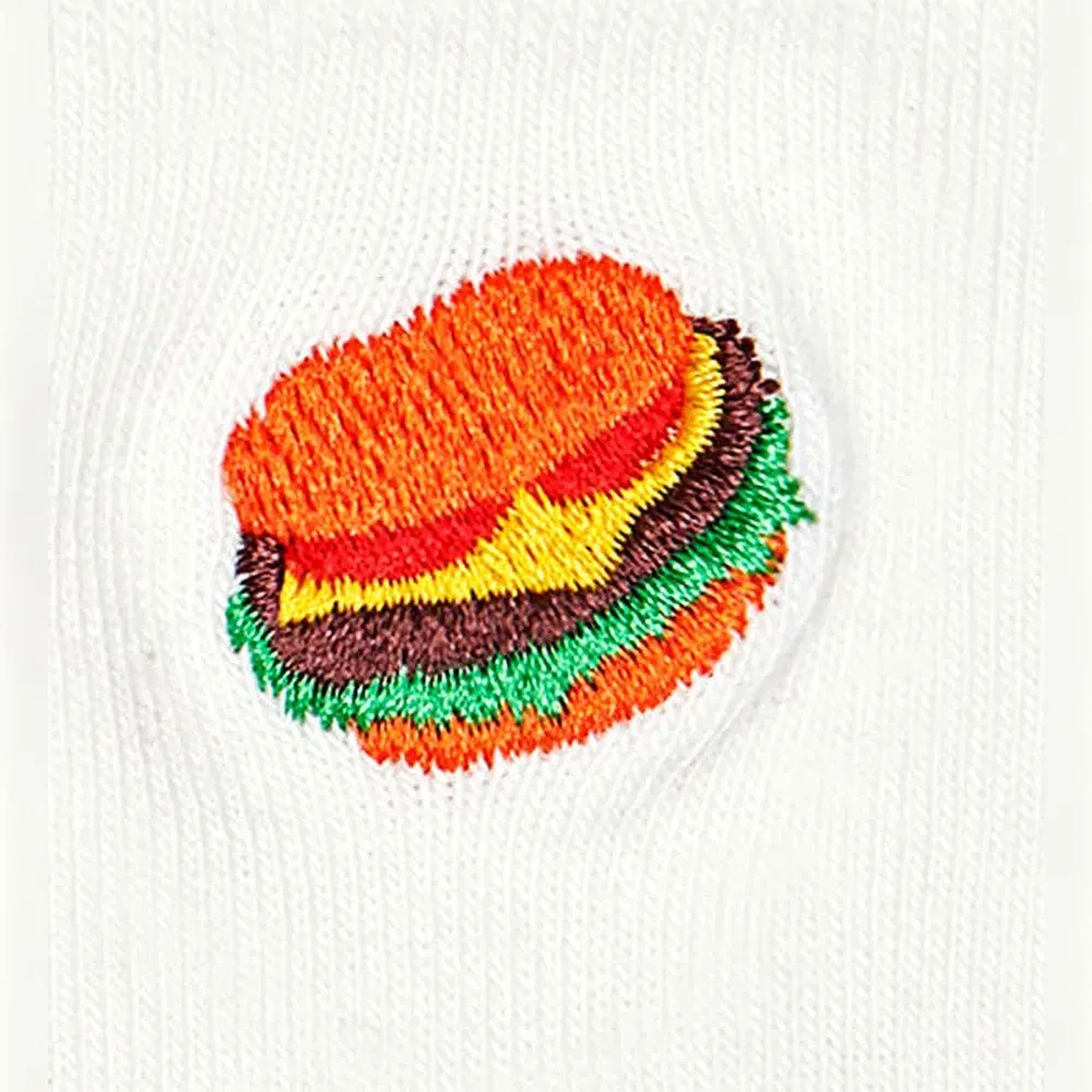 Носки Happy Socks Modelo Hamburger, белый — фото 3