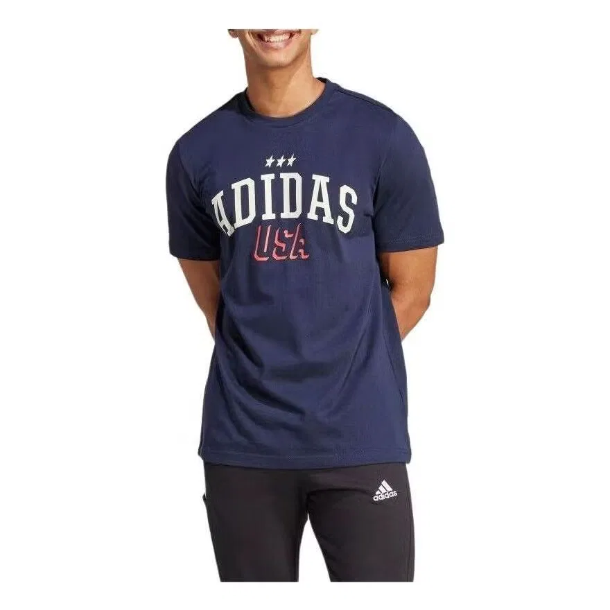 Футболка с принтом Americana Adidas, темно-синий — фото 3