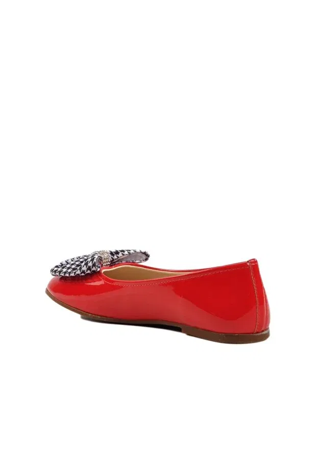 Детские балетки для девочек красные лакированные Walkway, Red Patent Leather — фото 4