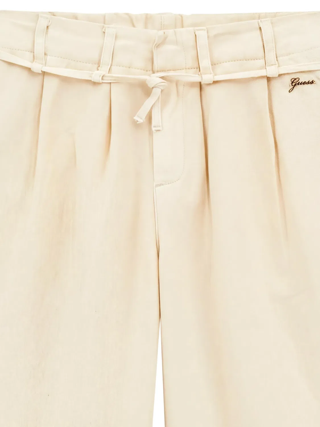 Окрашенные брюки из льняной смеси Guess Kids, нейтральные цвета — фото 3
