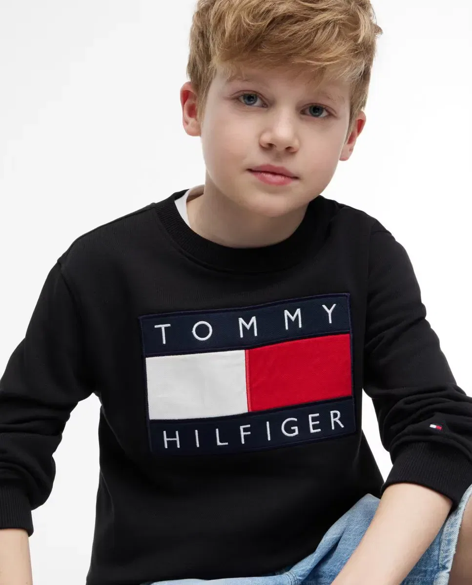Детское худи для мальчиков с длинным рукавом Tommy Hilfiger, Negro — фото 3