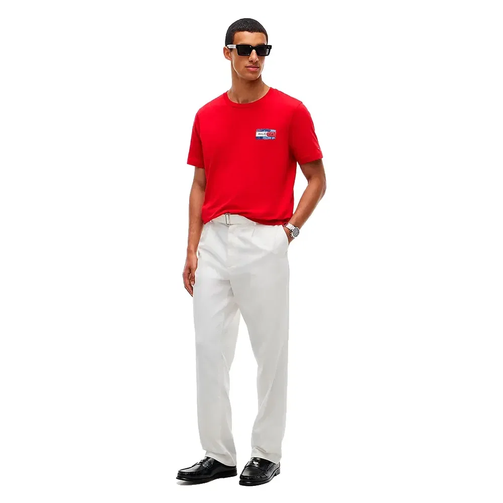 Мужская футболка с принтом Back Flag Tommy hilfiger, Red — фото 4
