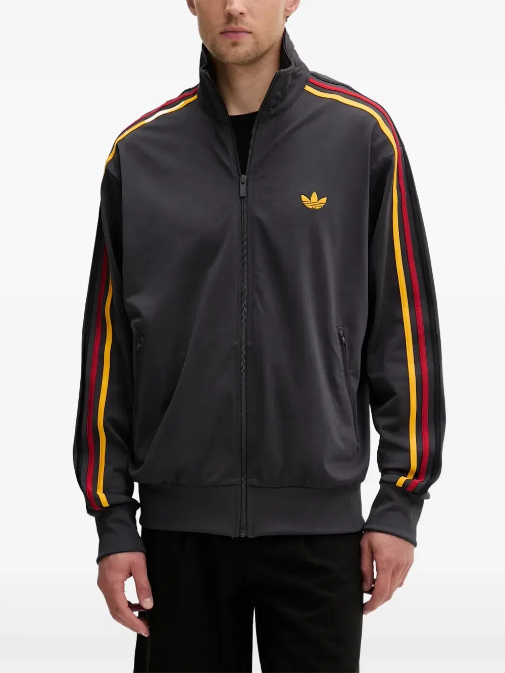 Спортивная куртка Firebird с боковыми полосками на молнии Adidas, черный