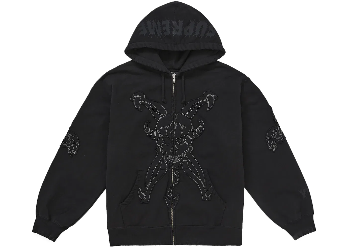 Мужская худи на молнии с капюшоном Y's by Yohji Yamamoto Supreme, Black