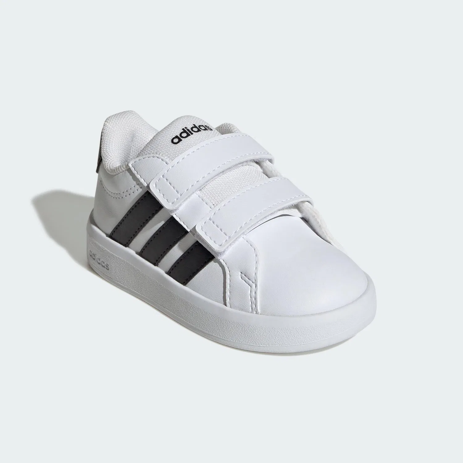 Детские кроссовки с липучкой Grand Court 3.0 Adidas, Weiss Schwarz — фото 4
