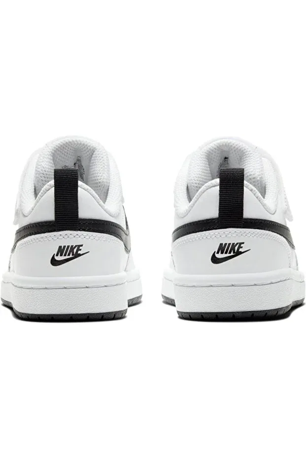Детские кроссовки для девочек с шнуровкой Nike Court Borough Low 2 (PSV), White — фото 4