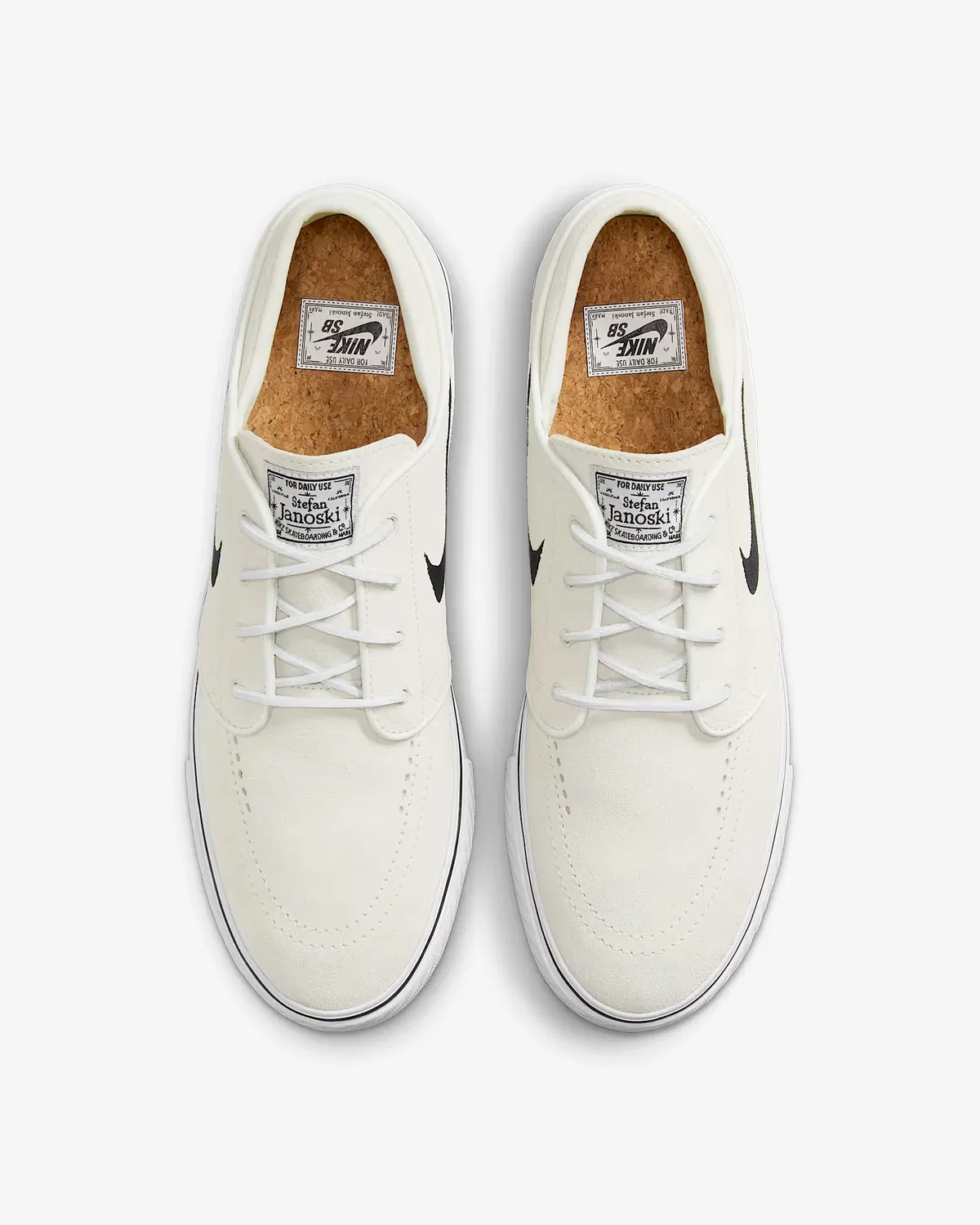 Детские кроссовки для мальчиков и девочек с принтом NIKE Sb Zoom Janoski Og+ NIKE, Summit White — фото 4