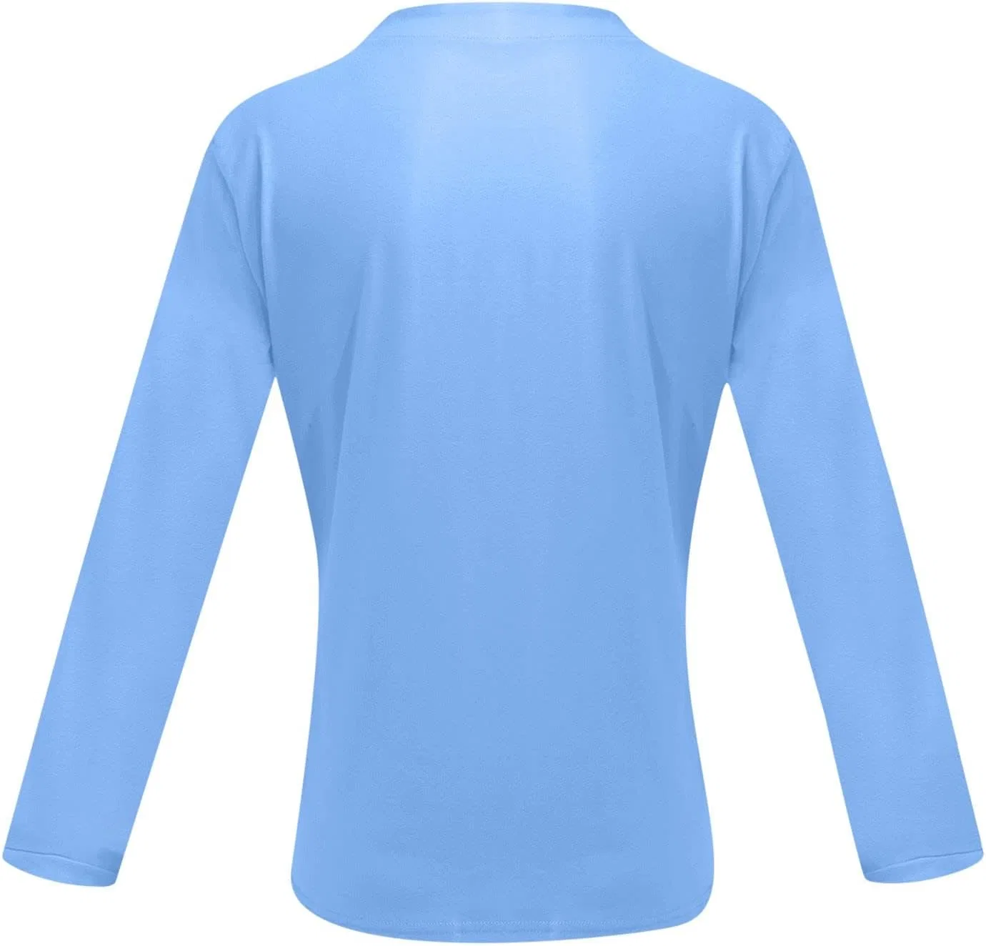 Мужская повседневная футболка с V-образным вырезом Generic, Af04-light Blue — фото 3