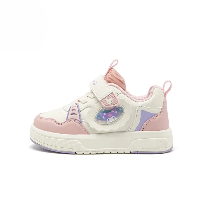 Детские кеды для скейтбординга Beige Pink Kuromi Sanrio