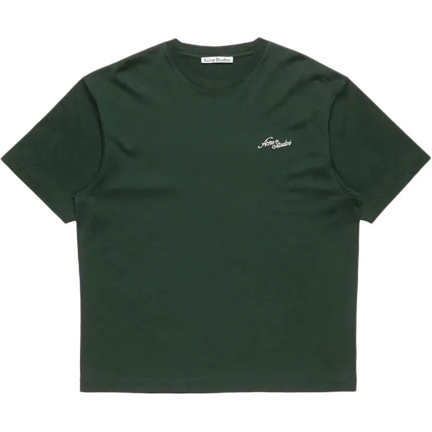 Футболка унисекс с круглым вырезом Dark Green Acne Studios