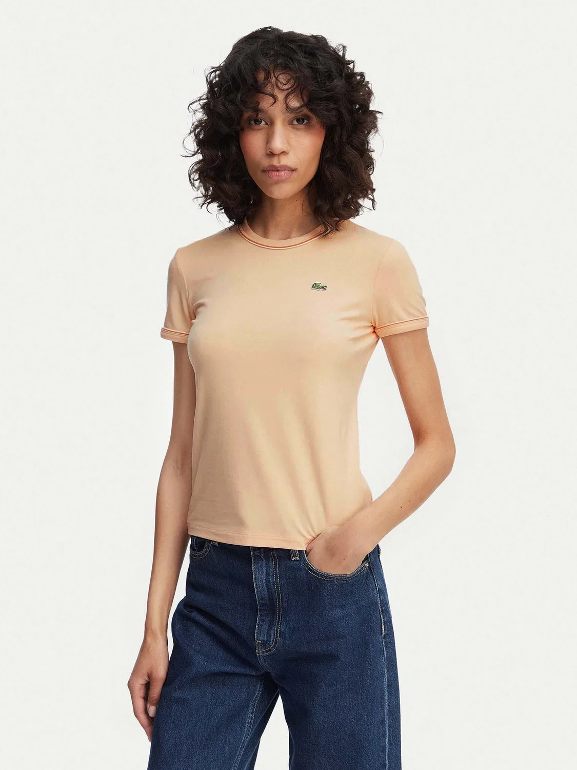 Женская футболка стандартного кроя Lacoste, светло-оранжевый