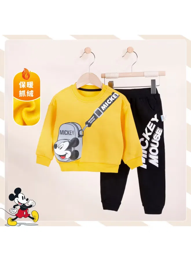 Комплект для мальчиков с круглым вырезом, модель Sportswear Bornbay, желтый — фото 3
