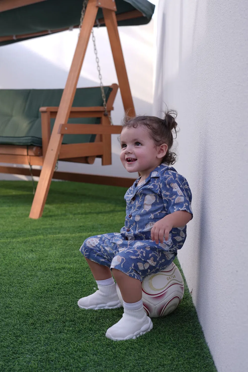 Комплект домашней одежды с натуральным индиго Mini Cozy Mamma Mimos, синий — фото 4