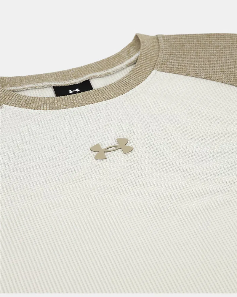 Футболка с длинным рукавом термо с регланом UA Thermal Raglan UnderArmour, Summit White/White — фото 2
