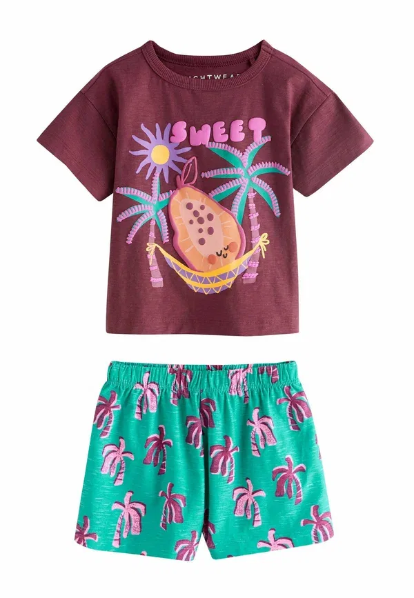 Пижамный комплект из 3 предметов, хлопок, Regular fit - tropical short pyjamas 3 pack .set - pyjama set, Next, оранжевый, нейтральный — фото 4
