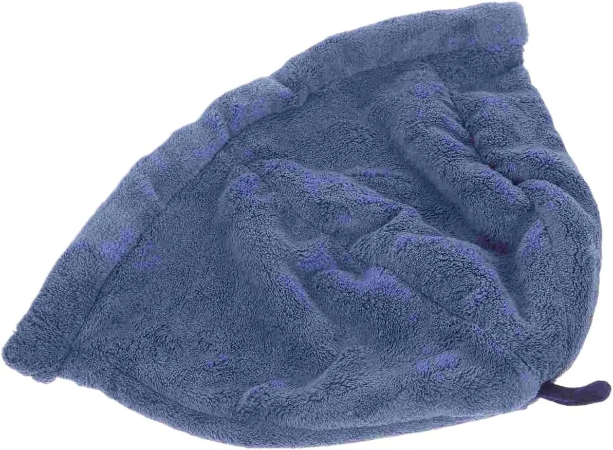 Шапка для сауны из кораллового флиса, ZONSHJDKR, Синяя