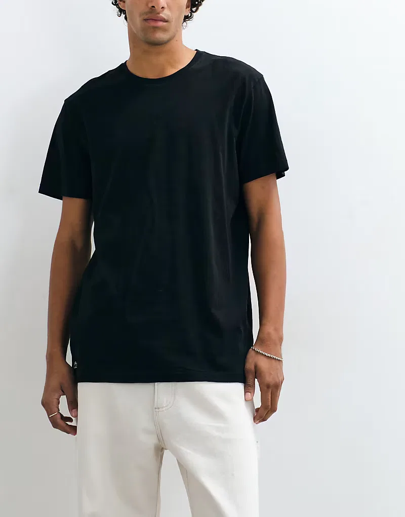 Футболка хлопковая с круглым вырезом 3 шт Lacoste, черный/белый/зеленый — фото 2