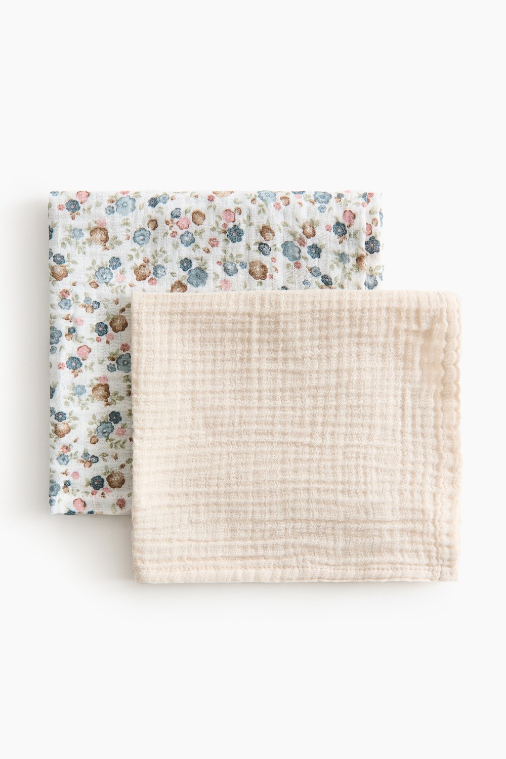 

Набор салфеток H&M Muslin Cloth, 2 штуки, 40x40 см, белый/мультиколор