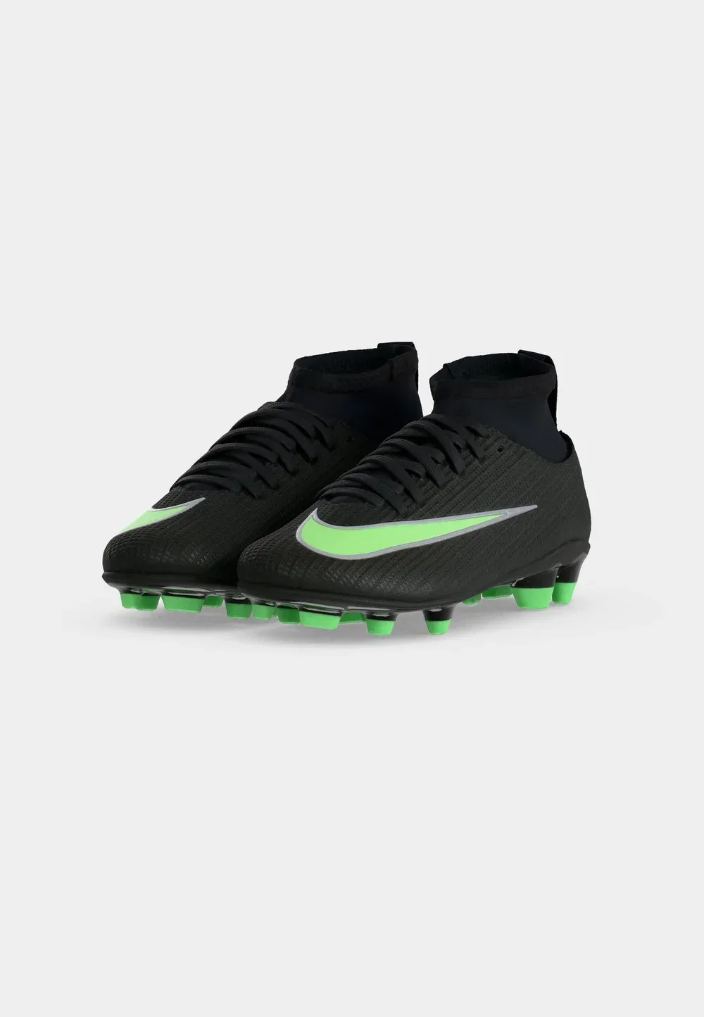 Футбольные бутсы Mercurial Superfly 11 Club FG унисекс - для твердого грунта Nike Performance, Black/Illusion Green — фото 3
