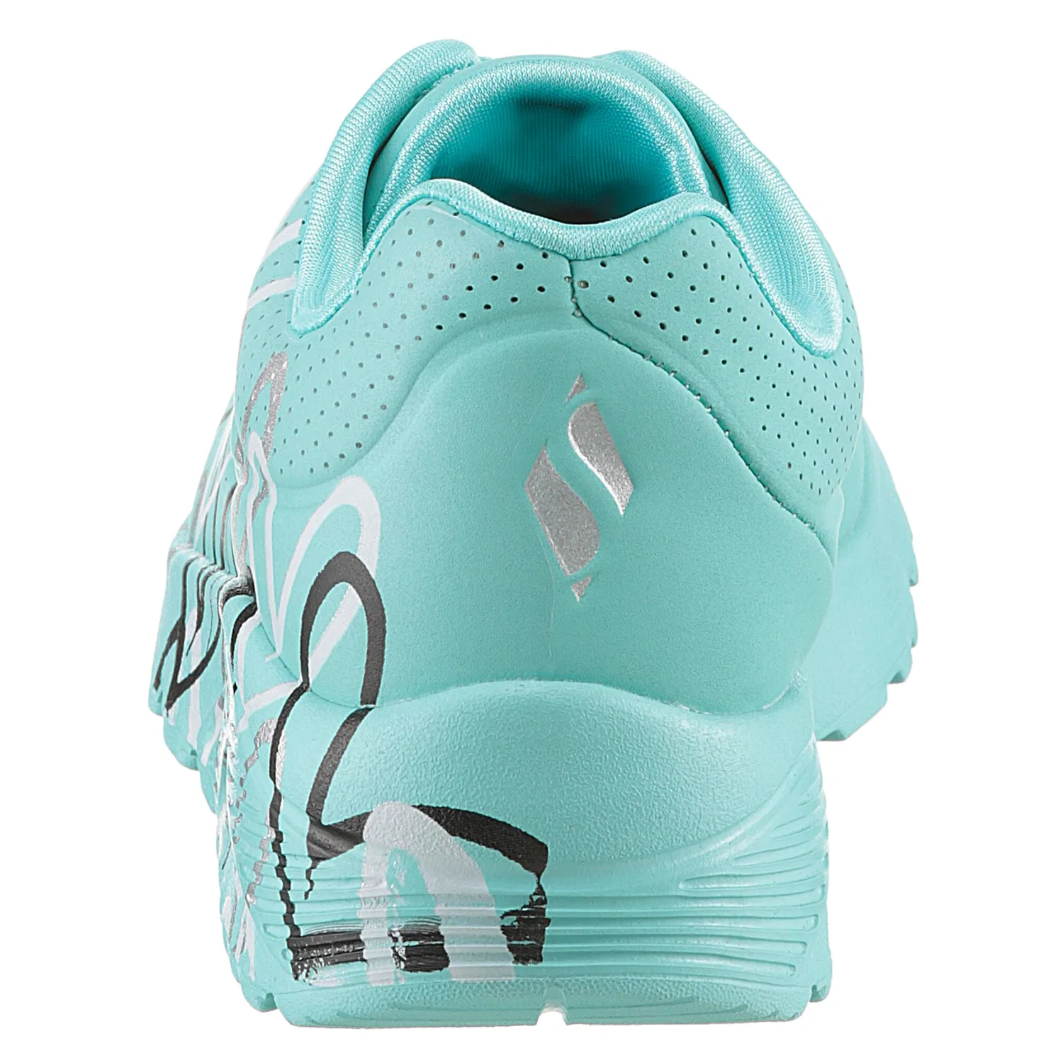 Детские кеды-кроссовки на платформе Skechers, Turquoise Multi — фото 3