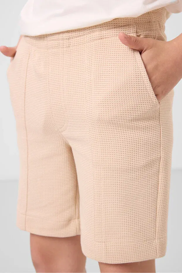 Детские шорты для мальчиков хлопковые Tommy Life, Beige — фото 4
