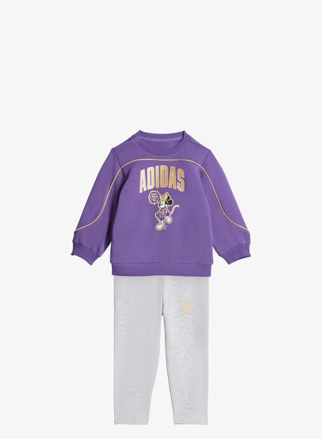 Комплект спортивный с принтом Minnie Mouse Adidas, фиолетовый — фото 2