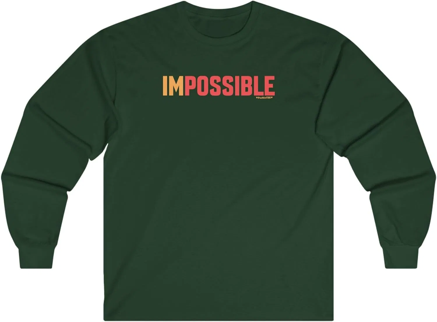 Футболка с длинным рукавом I'm Possible Gildan 2400, Forest Green