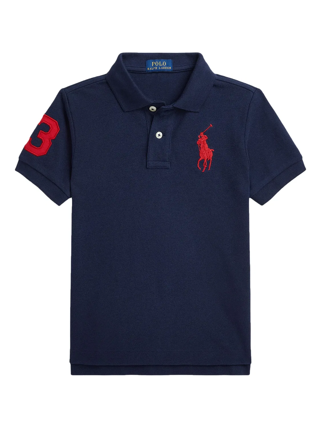 Футболка-поло с вышитым логотипом Pony Polo Ralph Lauren, темно-синий