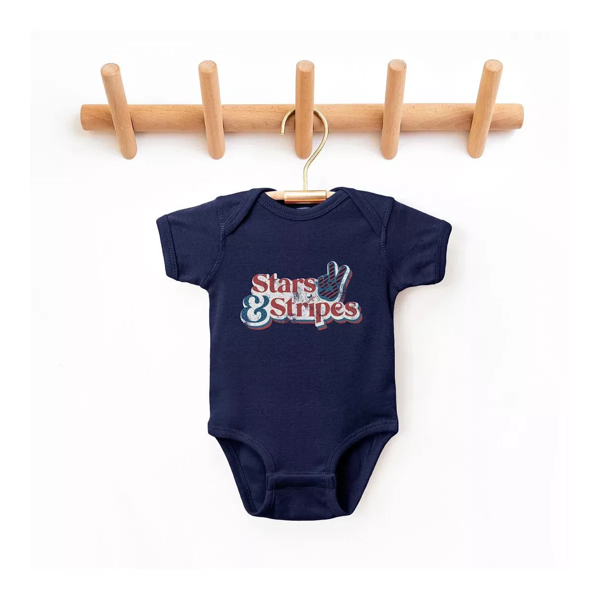 Детский боди с коротким рукавом Stars and Stripes Distressed The Juniper Shop, Navy