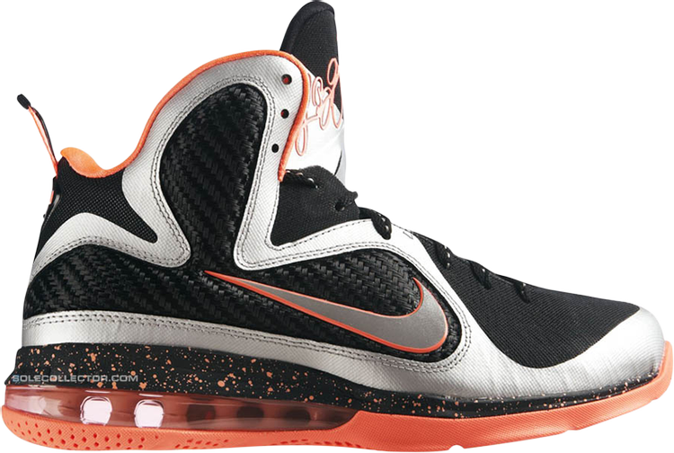 Кроссовки Nike LeBron 9 'Bright Mango', серебряный - фото