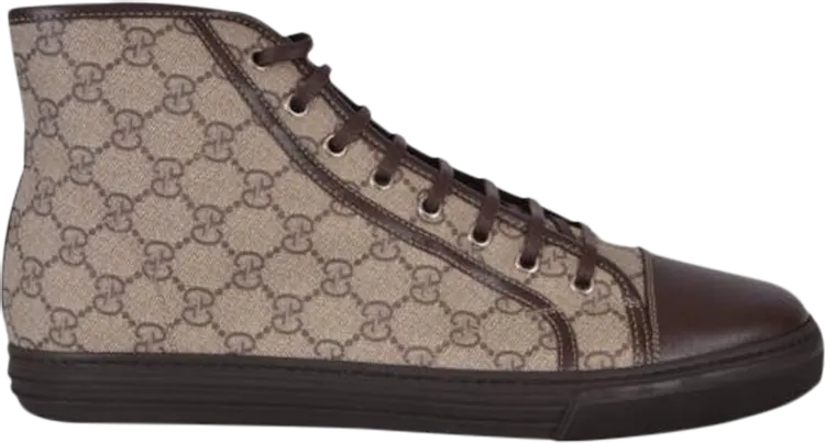 

Кроссовки Gucci California High Top Brown, коричневый