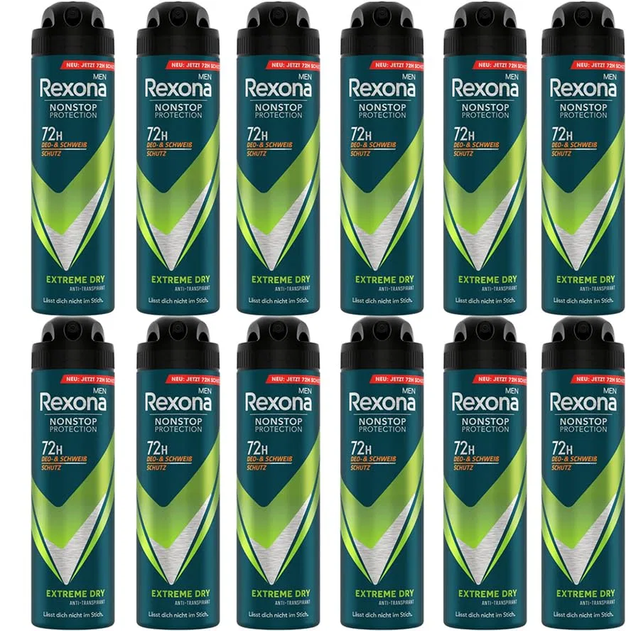 Дезодорант-антиперспирант Rexona Men Nonstop Protection Extreme Dry 150 мл, набор 12 шт