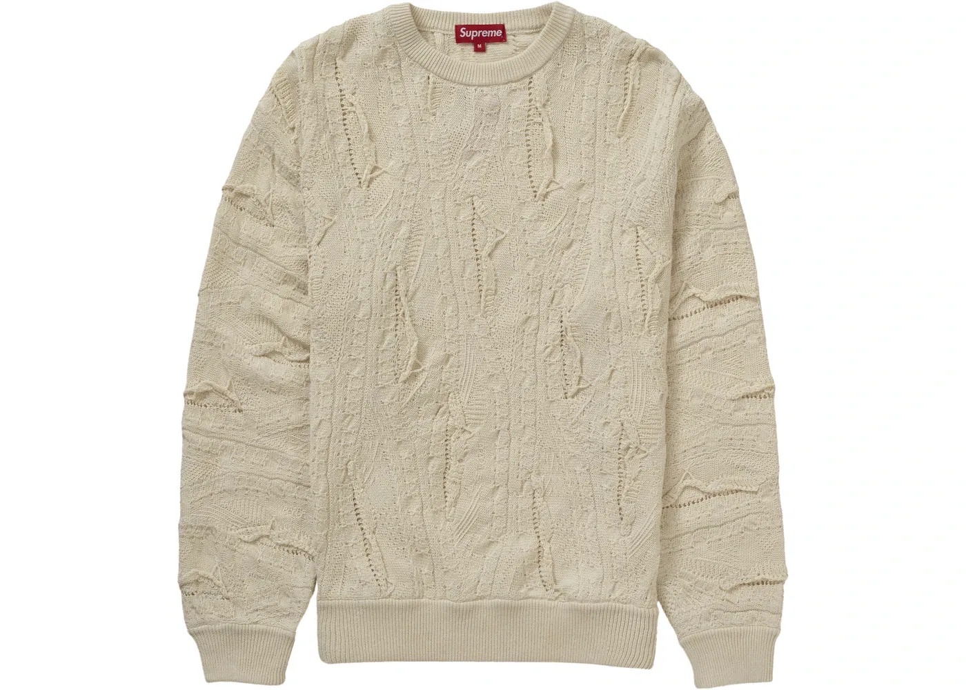 Мужской свитер с текстурным узором Supreme, Cream