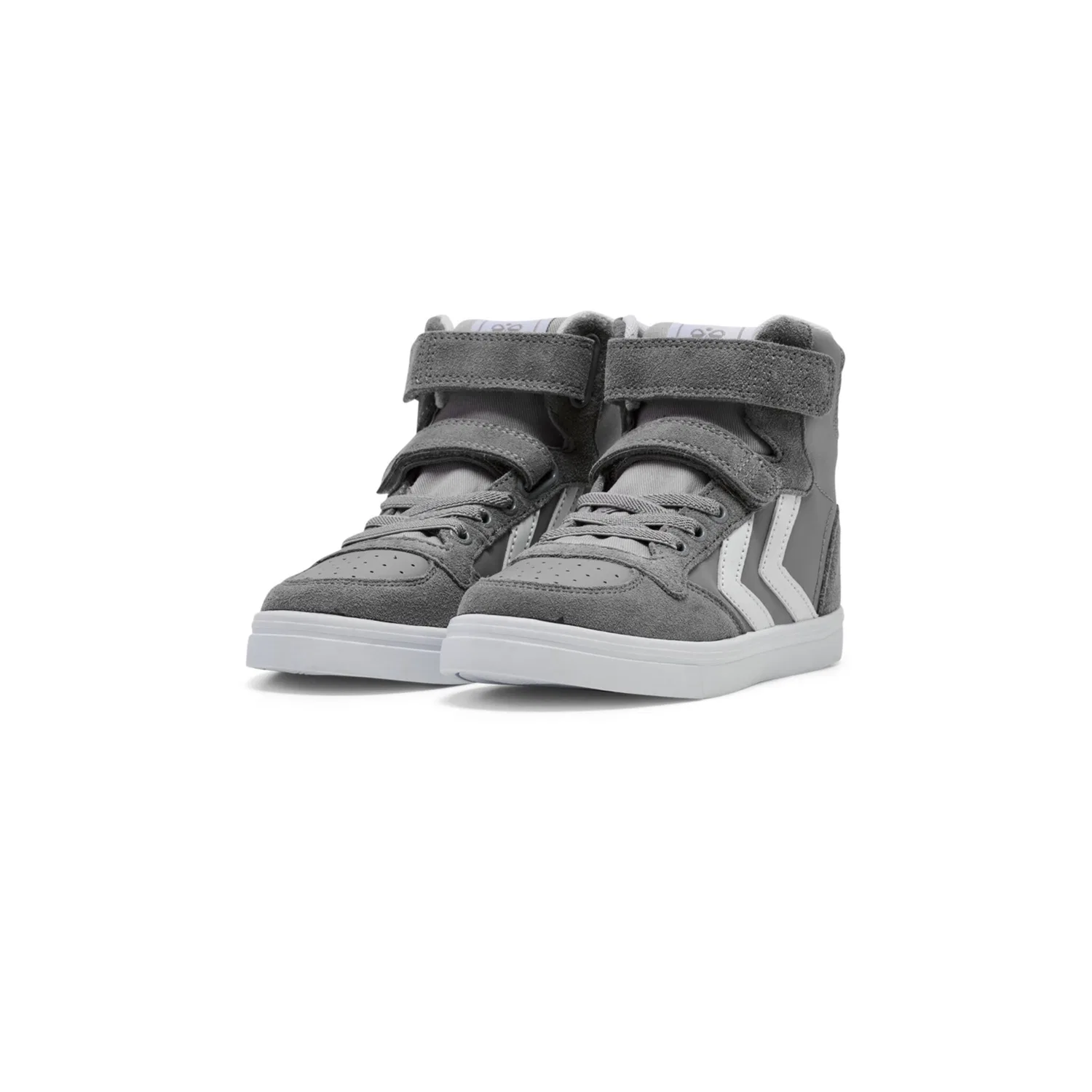 Детские кроссовки на кожаные с липучками hummel, Gray