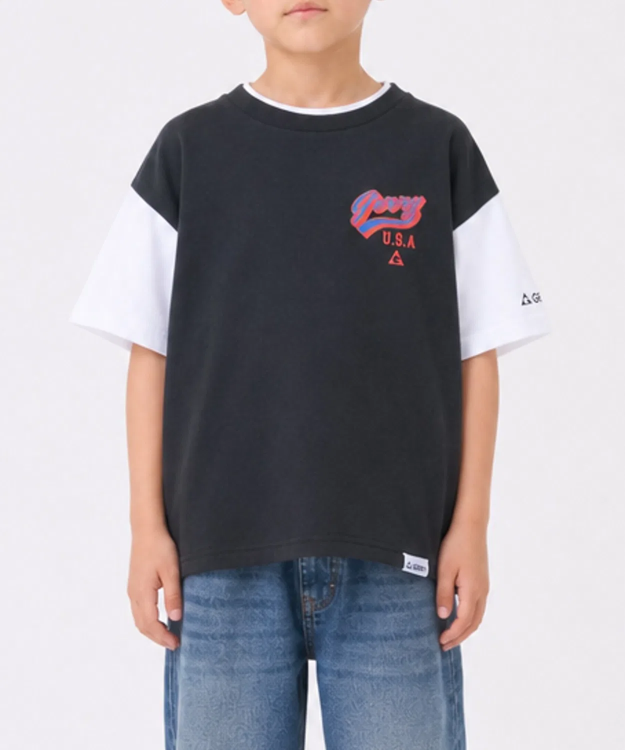 Детский свитшот с полупринтом GERRY, Dark Grey